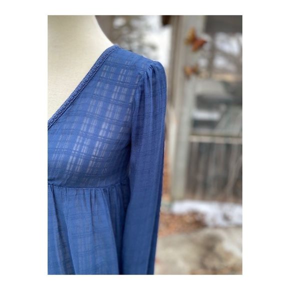 Princess Vera Wang Casual Top Tunic Sheer Blue - Picture 8 of 12